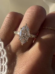 3.00 CT Vintage Inspire Lab Grown Diamond Hand Engrave Engagement Ring